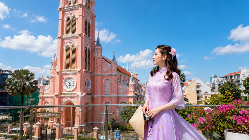 Ao Dai Experience with Iconic Instagram Tour in Saigon - Wearing the Ao Dai Around Saigon