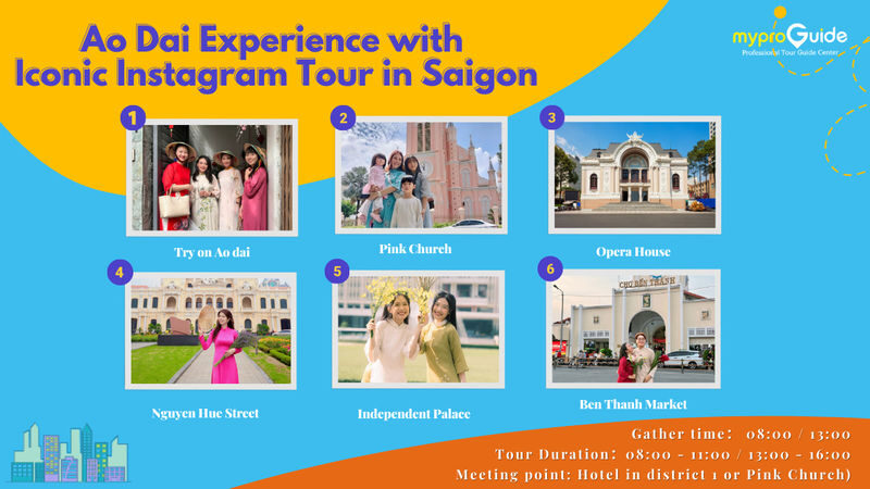 Ao Dai Experience with Iconic Instagram Tour in Saigon - Tan Dinh Church and the First Photo Stops