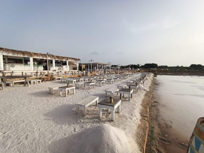 Aperitif in a Old Tub of Salt in Marsala - Includes