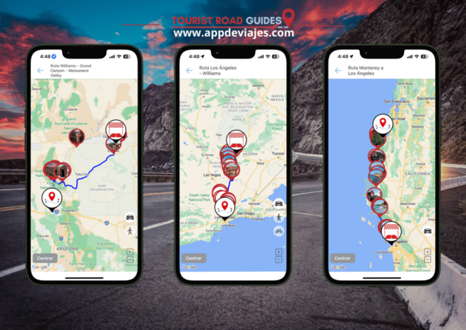 App Audio Guide Routes West Coast United States - Booking Information