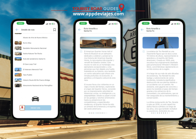 App Self-Drived Road Route 66 Amarillo a Santa Fe - Included Features and Support