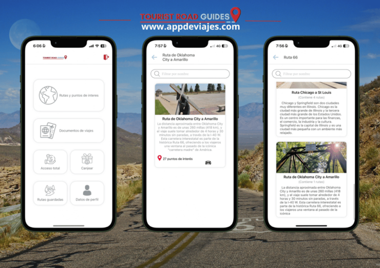 App Self-Drived Road Route 66 Oklahoma a Amarillo - Good To Know