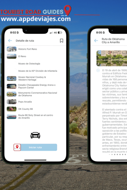 App Self-Drived Road Route 66 Oklahoma a Amarillo - Route 66 Experience