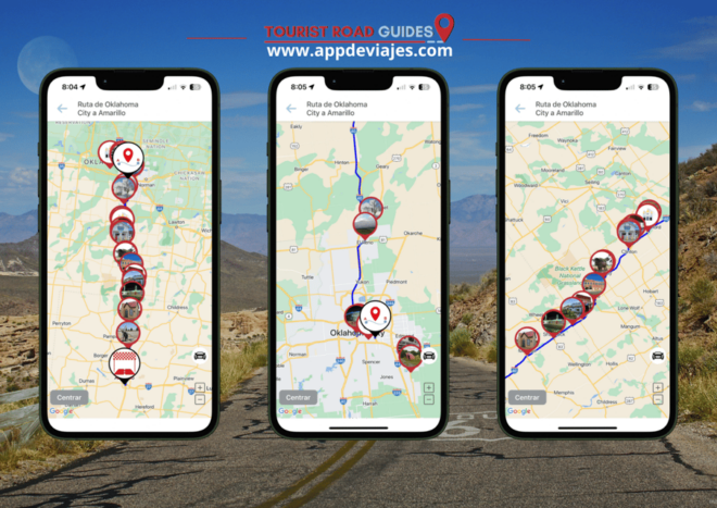 App Self-Drived Road Route 66 Oklahoma a Amarillo - The Sum Up