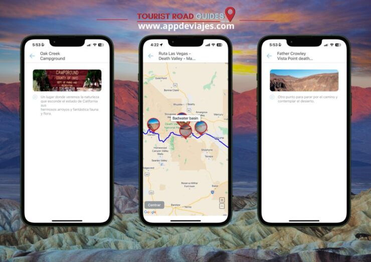 App Self-Guided Road Routes Death Valley - Location and Provider