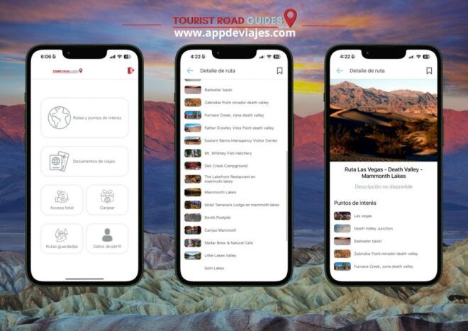 App Self-Guided Road Routes Death Valley - Inclusions and Preparation