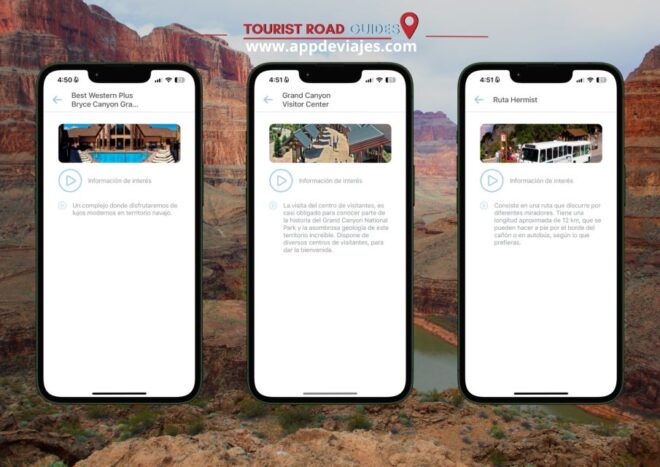App Self-Guided Road Routes Grand Canyon - Inclusions