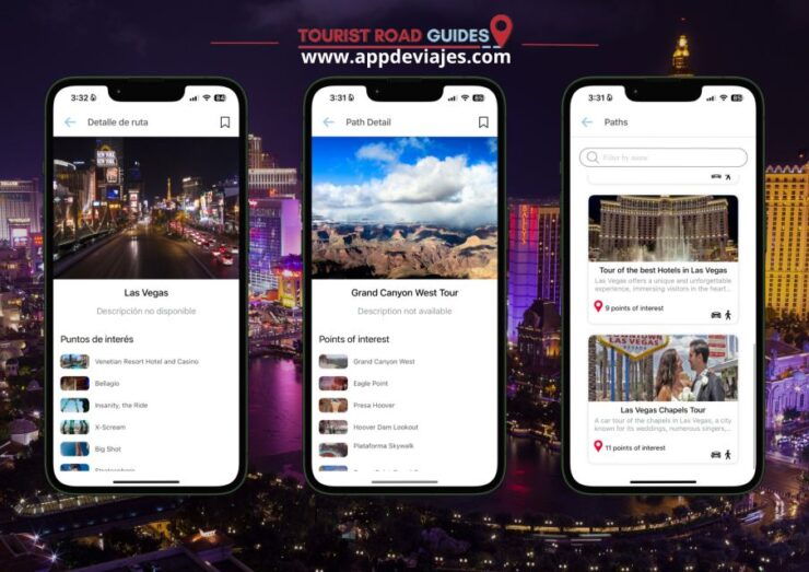 App Self-Guided Road Routes Las Vegas - Route Options for Exploring Las Vegas