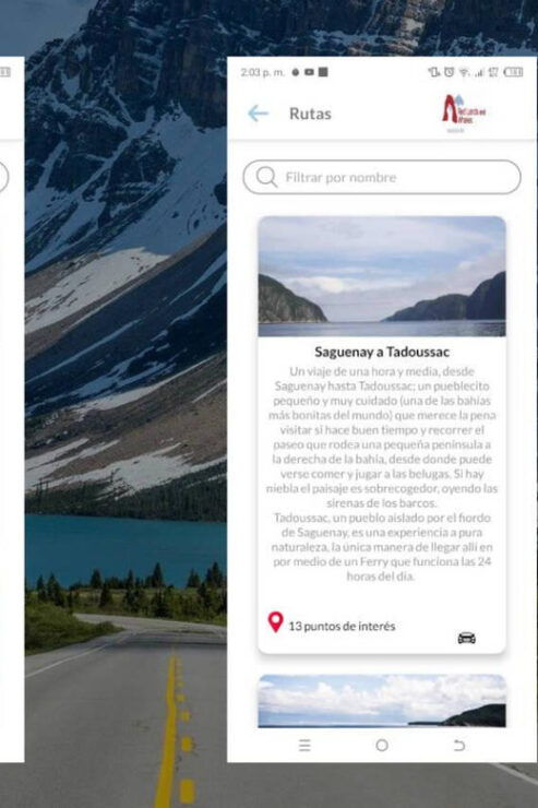 App Self-Guided Routes on Roads in Eastern Canada - Multilingual and Accessible Features