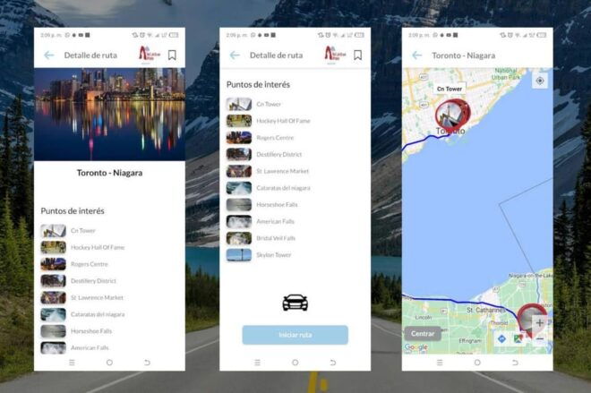 App Self-Guided Routes on Roads in Eastern Canada - Diverse Points of Interest Explored