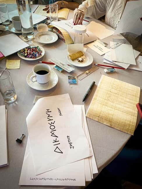 Aptera: Ancient Site and Greek Calligraphy Workshop Tour - The Greek Calligraphy Workshop