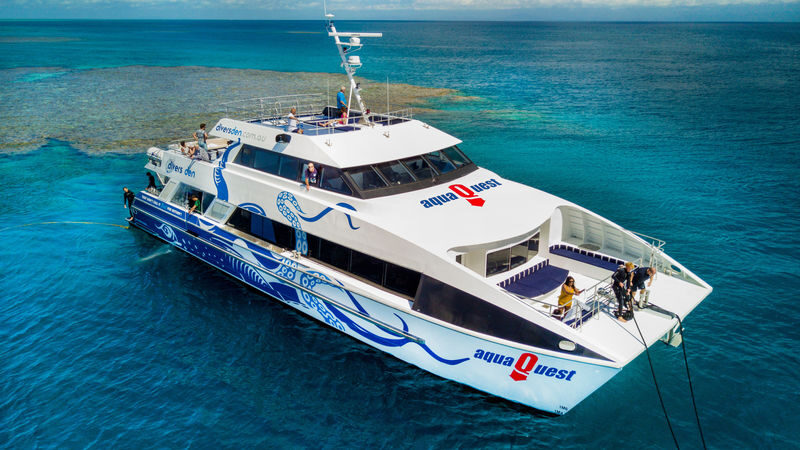 AquaQuest Day Trip to the Outer Reef - From Cairns Marina to the first reef stop