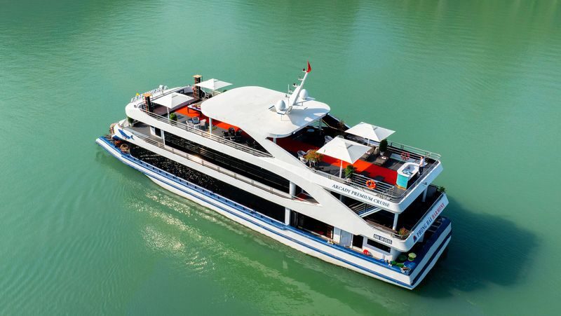Arcady Premium Day Cruise: Ha Long Bay with Sung Sot & Ti Top - From Tuan Chau to the boat