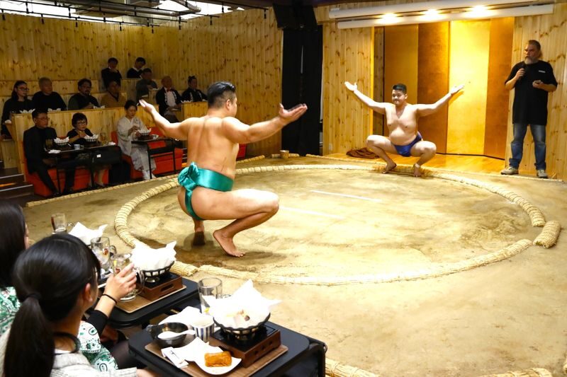 Asakusa Sumo Club Sumo Show Admission with Chankonabe in Tokyo - A sumo ring in the middle of Asakusa