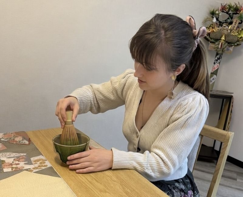 Asakusa Tokyo Sushi Making Class: Sake Barrel Toast & Whisk Matcha - Whisk matcha for a calmer finish
