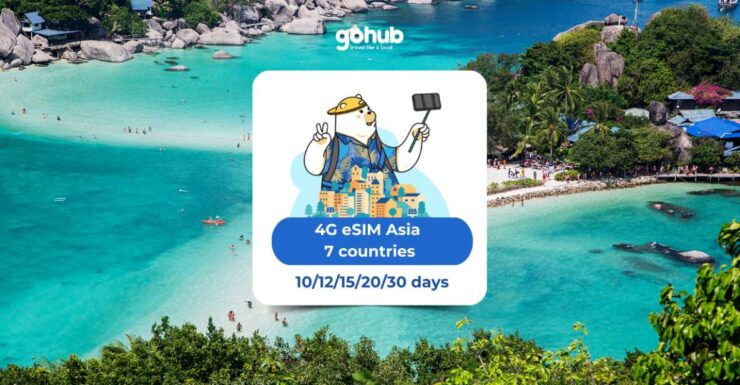 Asia: Esim Data Plan (7 Countries) - Countries Covered by the Asia Esim Data Plan