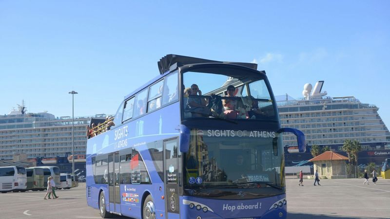 Athens hop-on hop-off bus by Sights of Athens - Take the coastal lines when the city feels too hot