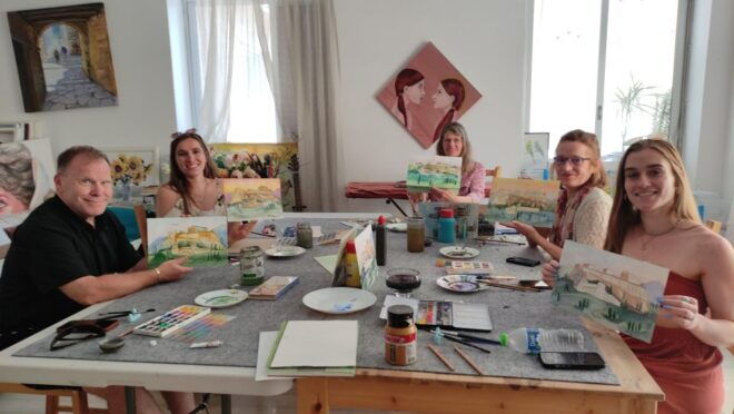 Athens: Watercolor Painting Workshop With Acropolis - Group Size Limit