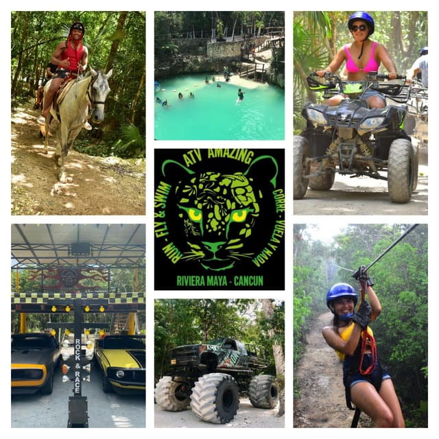ATV 2x1: Shared Atv, Cenote, Zipline & Lunch From Cancun - Cenote Swim