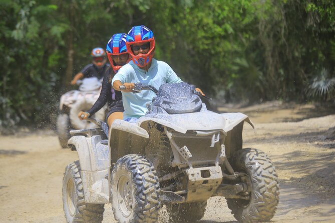 ATV Adventure, Ziplines, Cenote Swim, Snack & Transport Included. - Fly on Four Ziplines