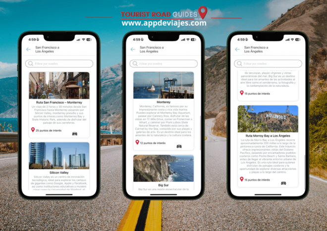 Audio Guide App Route San Francisco to Los Angeles - The Sum Up