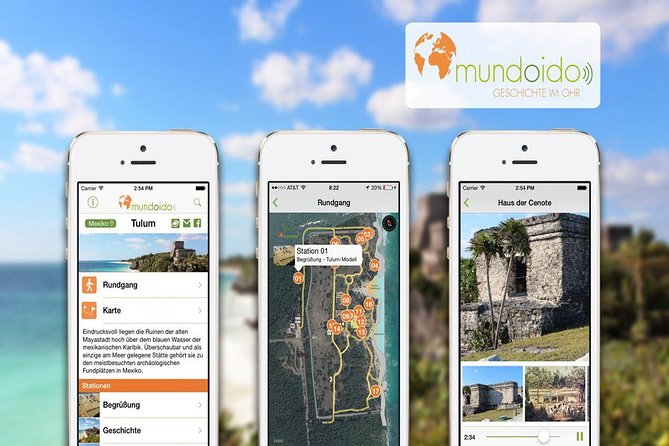 Audioguide Tulum, Audioguide-App Mayastadt Tulum, Tour Tulum Archaeological Site - Features of the Audioguide-App Mayastadt Tulum