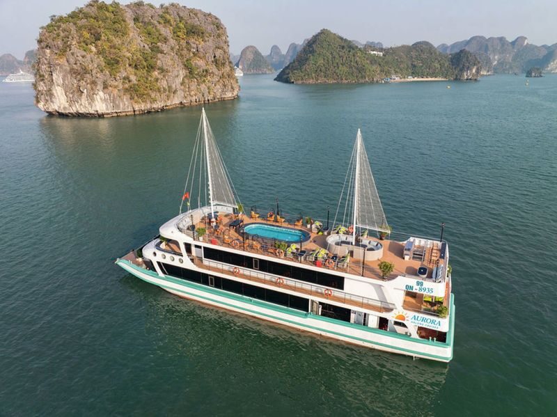 Aurora Day Cruise: Ha Long Bay with Sung Sot & Ti Top - At a glance