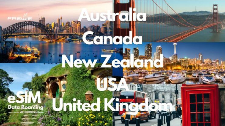 Aust, Canada, NZ, UK, USA Esim : 10gb-15days to 20gb-30days - Quick Setup With Esim QR Code