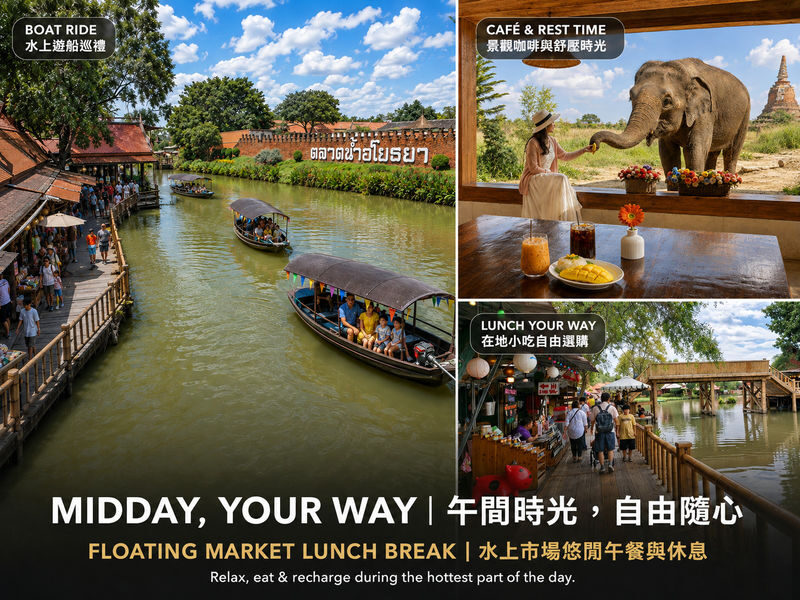 Ayutthaya Wat Mahathat & Floating Market Day Tour - Getting around and keeping the day comfortable
