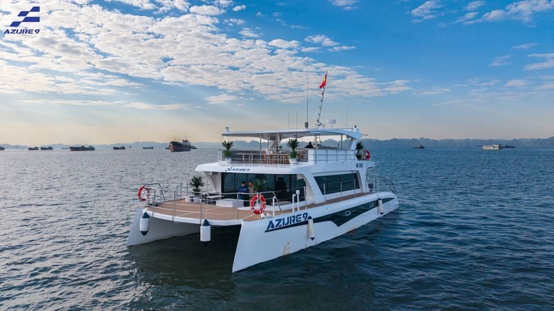 Azure 9 Sightseeing Ha Long Yacht Tour - A short cruise with a city-side view of Ha Long