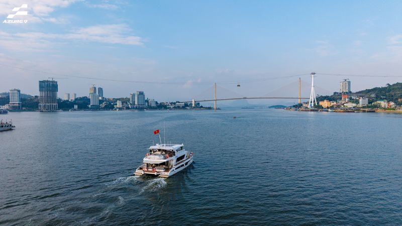 Azure 9 Sightseeing Ha Long Yacht Tour - Bai Chay Bridge, Sun Wheel and the waterfront