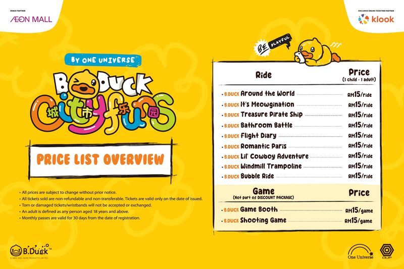 B.DUCK City Funs by ONE UNIVERSE @ AEON Mall Bandar Dato Onn - Who will enjoy B.DUCK City Funs most?