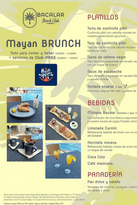 Bacalar: Full Day Pass, Mayan Brunch and Tour at Beach Club - Lagoon Boat Tour
