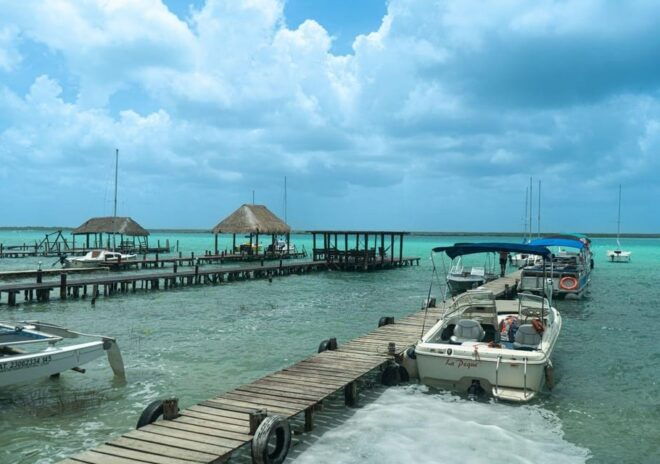 Bacalar: Pontoon Ride to Lagoon and Cenote Azul Exploration - Visit to Marmol Natural Pool