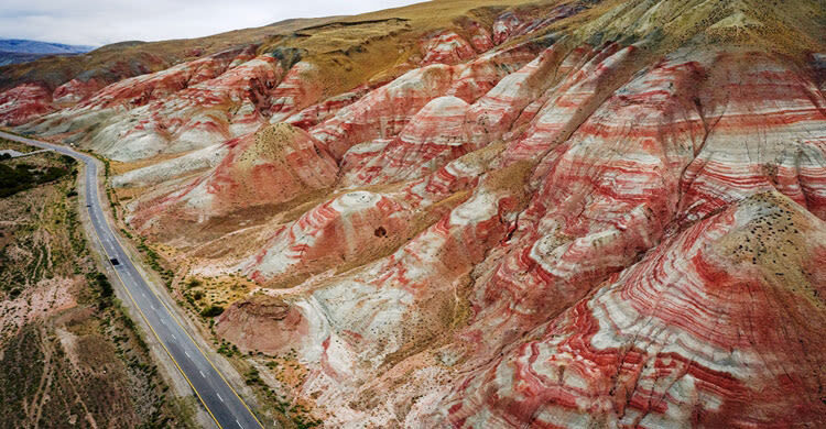 Baku Mount Shahdagh & Candy Cane Mountains Small Group Tour - From Baku toward Khizi’s striped hills
