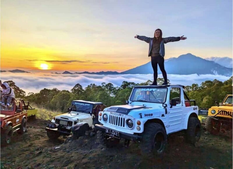 Bali: Mount Batur Jeep Tour with Floating Temple & Falls - Walking Through Bali’s Rice Terraces