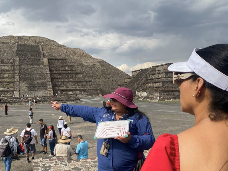 Balloon Ride with Teotihuacan & Basilica of Guadalupe Guided Tour - A sunrise view of the Avenue of the Dead
