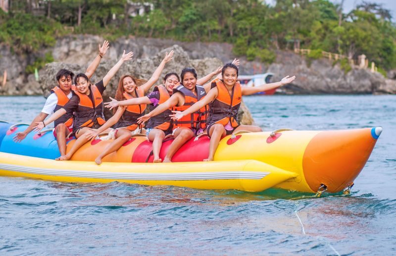Banana Boat Ride in Boracay - The first pull away from White Beach