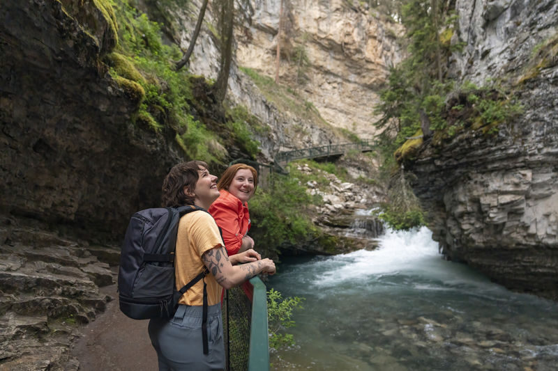 Banff area and Johnston Canyon Day Tour from Calgary - Johnston Canyon in summer, gardens and hot springs in winter
