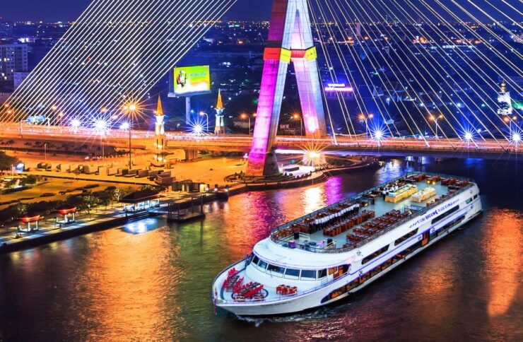Bangkok: 2-Hour Dinner & Shows on White Orchid River Cruise - Duration and Location