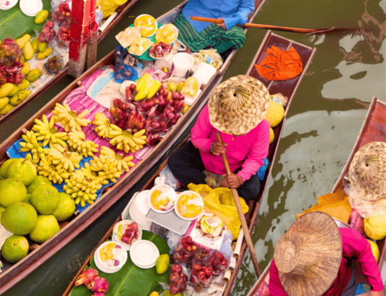 Bangkok: Damnoen Saduak Floating Market & Train Market Tour - Maeklong Railway Market