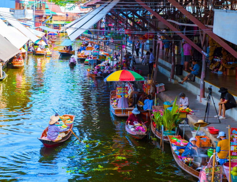 Bangkok: Damnoen Saduak Floating & Train Market Private Tour - Highlights