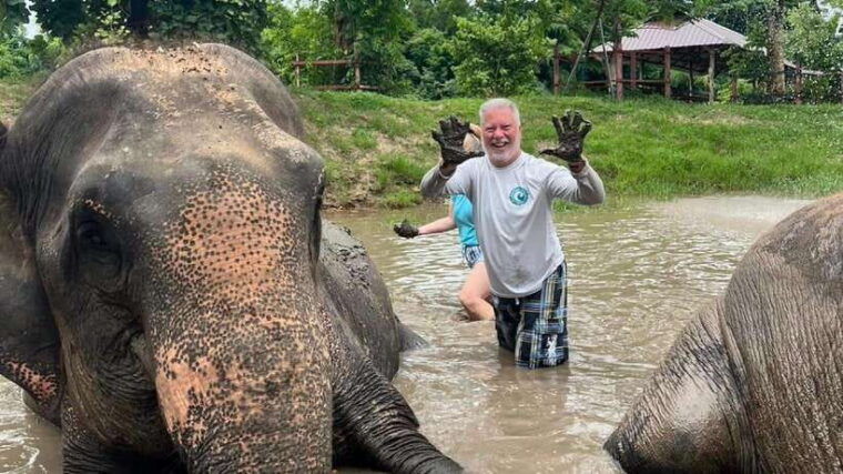 Bangkok: Elephants World & Erawan Waterfall in Kanchanaburi - Elephants World Experience