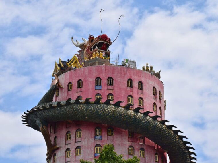 Bangkok: Floating Market, Dragon Temple, Na Satta Museum - Bubble in the Forest Cafe