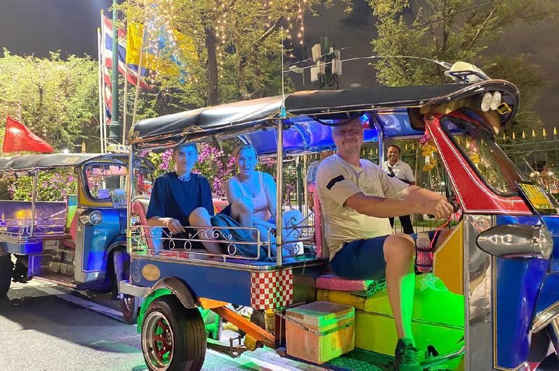 Bangkok Night Tour: Food, Temple & Tuk-Tuk - Bangkok at street level after dark