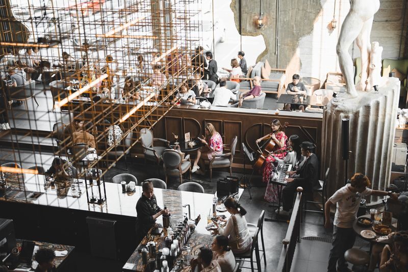 Bangkok Old Fashioned + Hidden Tattoo Cafe + Handsome Restaurant - Endless Tattoo Cafe Gallery: art in an antique setting