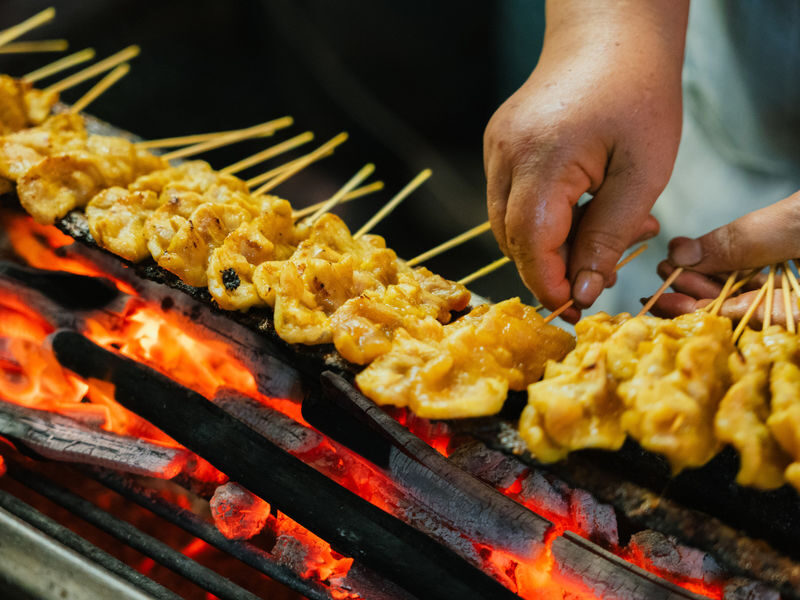 Bangkok: Street Food and Night Lights by Tuk Tuk - Chinatown lights and the Giant Swing
