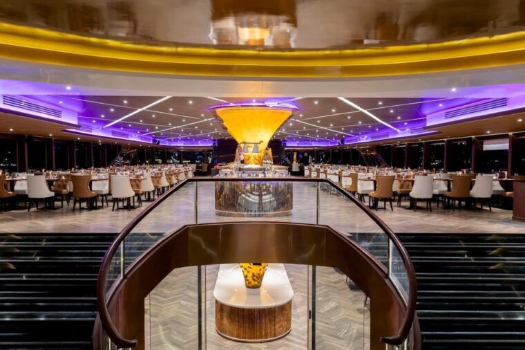 Bangkok: the Opulence Buffet Dinner Cruise With Live Band - Deck Amenities