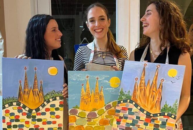 Barcelona: a Creative Experience, With Wine! Sip&Paint - Experience Highlights