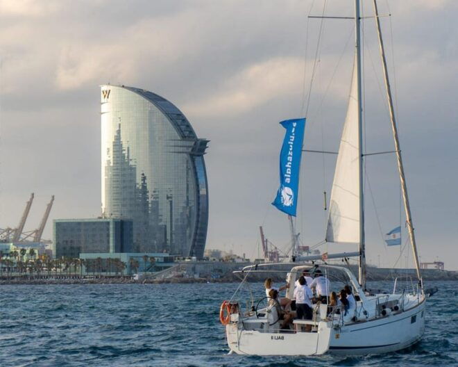 Barcelona: Coastline Sailing With Swim Toys W/ Food & Drinks - Sailing Along Barcelona Coast